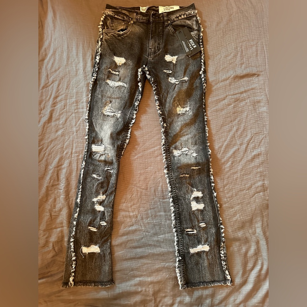 Stylish Kids Distressed Black Jeans
